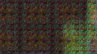 Renkli unsurlarla hareketli arka plan görüntüleri. Çiçekler. Eski model. Bayrak tarzı. Video kaydı. Şablon. Döngü. Kusursuz.. 