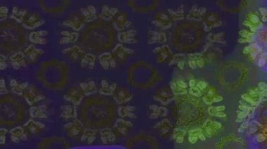 Renkli unsurlarla hareketli arka plan görüntüleri. Çiçekler. Eski model. Bayrak tarzı. Video kaydı. Şablon. Döngü. Kusursuz.. 