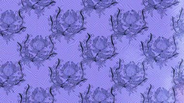 Renkli unsurlarla hareketli arka plan görüntüleri. Çiçekler. Eski model. Bayrak tarzı. Video kaydı. Şablon. Döngü. Kusursuz.. 