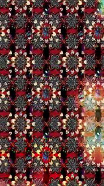 Renkli unsurlarla hareketli arka plan görüntüleri. Çiçekler. Eski model. Bayrak tarzı. Video kaydı. Şablon. Döngü. Kusursuz.. 