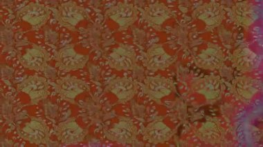 Renkli unsurlarla hareketli arka plan görüntüleri. Çiçekler. Eski model. Bayrak tarzı. Video kaydı. Şablon. Döngü. Kusursuz.. 