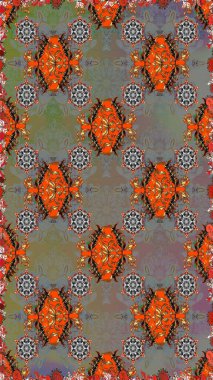 Gri ve kahverengi renkli çiçeklerle kusursuz çiçek deseni. Suluboya tarzında gri ve kahverengi renkte çiçekler.