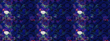 Çiçekli çiçek deseni, suluboya. Raster deseni. Küçük çiçekte güzel bir çiçek deseni..