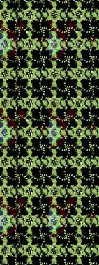 Raster Yumuşak kumaş deseni. Klasik taslak çizimi. Raster çiçek izi. Çiçekli siyah çizim deseni.