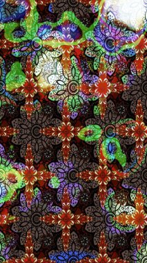 Küçük çiçekteki sevimli çiçek deseni. Kahverengi ve siyah renkte çiçekler.