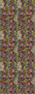 Çiçekler suluboya seamless modeli. Raster şık kumaş deseni.