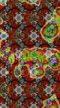 Çizim raster deseni. Çiçek arkaplan. Güzel kumaş deseni.