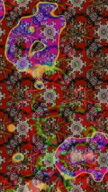 Tekstil, kumaş, kapaklar, duvar kağıtları, baskı, naylon, koleksiyon defteri, örgü, dekupaj için güzel bir eskiz. Küçük kahverengi ve kırmızı çiçeklerle oldukça kaliteli besin torbası deseni.