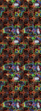 Organik elementler. Raster deseni. Suluboya etkisi. Botanik çizim deseni.