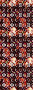 Güzel kumaş deseni. Raster suluboya deseni, narin çiçekler, siyah ve kahverengi çiçekler, tebrik kartı şablonu..