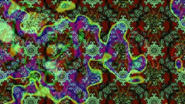 Renkli Yaz Temalı eskiz kalıbı. Yeşil ve kahverengi renkli çiçekler. Çiçekli eskiz çizimi. Düz Çiçek Elementleri Tasarımı.