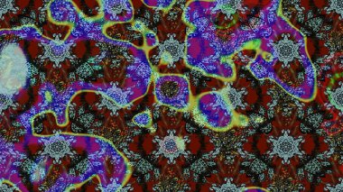 Robot resim. Çiçekli yaz çiçekleri. Küçük renkli çiçekler. Moda baskıları için zarif bir şablon. Motley illüstrasyonu. Küçük çiçekte şirin desenler.