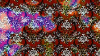 Suluboya çizimi. Çiçekli eskiz deseni. El çizimi. Kahverengi ve gri renkte çiçekler.