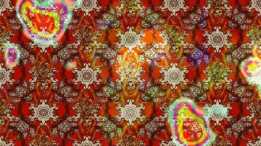 Sevimli çiçek raster deseni. Düz Çiçek Elementleri Tasarımı. Modaya uygun kumaş deseni. Renkli Yaz Teması çizim şablonu.