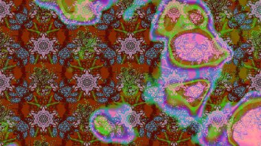 Suluboya etkisi. Botanik çizim kalıbı. Raster deseni. Organik elementler.