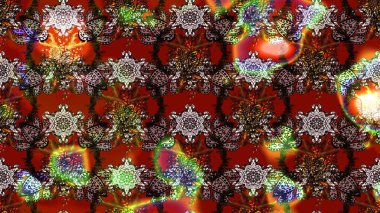 Raster illüstrasyonundaki çiçek desenli çizim. Renkli Bahar Teması eskiz kalıbı. Düz Çiçek Elementleri Tasarımı. Süslü kumaş deseni.