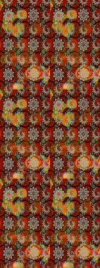 Sabıka fotoğraflarında, bebek kıyafetlerinde, duvar kâğıtlarında, paket kutularında falan kullanılabilir. Zarif, parlak ve eskiz kahverengi ve bej desenli çiçek deseni.