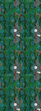 Düz Çiçek Elementleri Tasarımı. Renkli Bahar Teması eskiz kalıbı. Eskiz klasiği. Raster Şirin kumaş deseni.