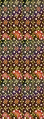 Kahverengi renkli çiçekler. Raster güzel bir çiçek deseni çizmiş. Bahar mevsimi. Tatil havası. Nazik romantik baskı.