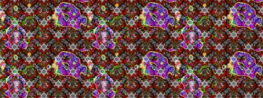 Çiçeksel fantezi tasarımı ve parlak bir arka plan çizimi. Renkli Bahar Teması eskiz kalıbı. Düz Çiçek Elementleri Tasarımı.