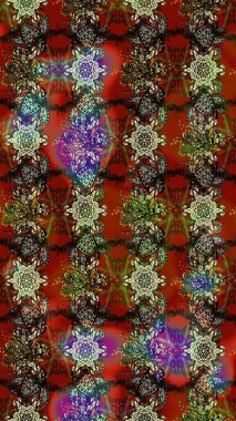 Raster Henna dövme stili. Tekstil, tebrik kartı, boyama kitabı, telefon kılıfı baskısı için kullanılabilir. Etnik Mandala süsü. Hint çiçekli desenli şal desenli..