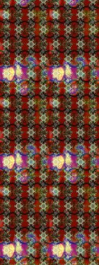 Kahverengi ve kırmızı renkte çiçekler. Çiçek desenli eskiz. Tişört baskısı için çiçek boyama rasteriName.