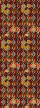 Sabıka fotoğraflarında, bebek kıyafetlerinde, duvar kâğıtlarında, paket kutularında falan kullanılabilir. Zarif, parlak ve eskiz kahverengi ve bej desenli çiçek deseni.