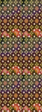 Kahverengi renkli çiçekler. Raster güzel bir çiçek deseni çizmiş. Bahar mevsimi. Tatil havası. Nazik romantik baskı.