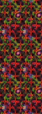 Renkli Bahar Teması eskiz kalıbı. Düz Çiçek Elementleri Tasarımı. Raster illüstrasyonundaki çiçek desenli çizim. Süslü kumaş deseni.