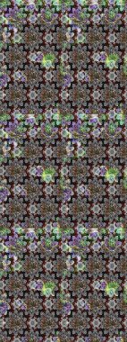 Küçük çiçekteki sevimli çiçek deseni. Varicologray Raster çizimi. Birçok gri soyut çiçekli tropikal çizim deseni.