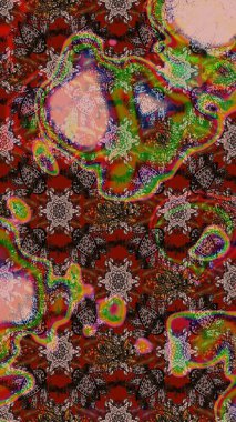 Düz Çiçek Elementleri Tasarımı. Renkli Yaz Temalı eskiz kalıbı. Modaya uygun kumaş deseni. Sevimli çiçek raster deseni.