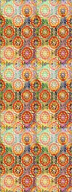 Düz elle çizilmiş klasik koleksiyon. Tarafsız ve turuncu renklerde altın desenli altın elementler. Arkaplan, kumaş, altın duvar kağıdı. Raster altın pürüzsüz desen.