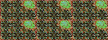 Barok tarzında kusursuz bir doğulu süsü. Raster oryantal süs. Kahverengi ve yeşil renklerdeki altın desenli altın elementler. Geleneksel klasik altın desen.