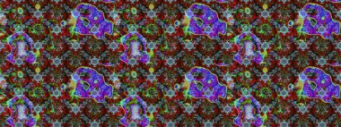 Tomurcukları papatya çiçekleri olan sevimli bir çiçek deseni. Eskiz geçmişi. Raster illüstrasyonu. Kumaş, tekstil, duvar kağıdı baskısı için. Eski usul. Miles Fleur, dandik süs.