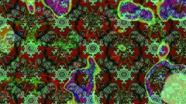 Renkli Yaz Temalı eskiz kalıbı. Düz Çiçek Elementleri Tasarımı. Yeşil ve kahverengi renkli çiçekler. Çiçekli retro deseni çiz.