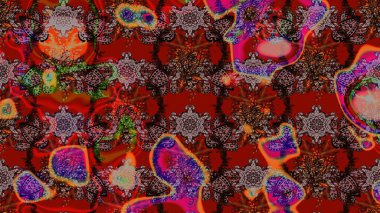 Raster Hip kumaş deseni. Eskiz Vintage Çiçek Deseni.