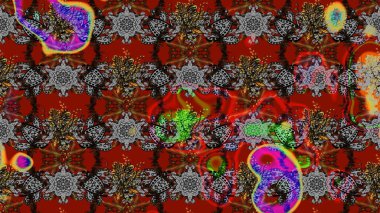 Gri ve kırmızı renkte çiçekler. Renkli bahar temalı eskiz kalıbı. Düz Çiçek Elementleri Tasarım Raster illüstrasyonu. Çiçekli çiçek deseni, suluboya..