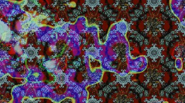 Organik elementler. Suluboya etkisi. Raster deseni. Botanik çizim deseni.