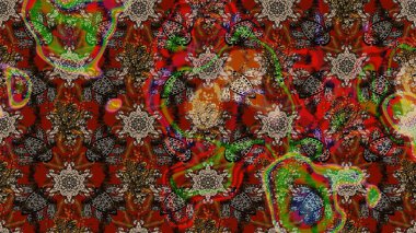 Raster illüstrasyonu. Flower eskiz arka planı. Şatafatlı bahar bahçesi dokusu. Çiçek deseni.