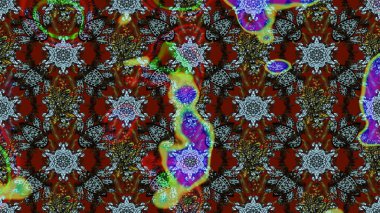 Çiçekli bahar çiçekleri. Moda baskıları için zarif bir şablon. Küçük çiçekte güzel bir desen. Robot resim. Motley illüstrasyonu. Küçük renkli çiçekler..