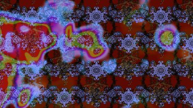 Renkli Bahar Teması eskiz kalıbı. Raster. Düz Çiçek Elementleri Tasarımı.