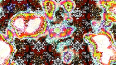 Raster Çiçek İllüstrasyonu güzel tekstil. Tarafsız ve gri renkte etnik çiçeklerle süslenmiş zarif bir eskiz..