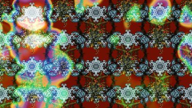 Renkli Bahar Teması eskiz kalıbı. Düz Çiçek Elementleri Tasarımı. Raster..