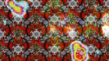 Repeating floral backdrop, Elegant gray and red flowers wallpaper. Flower pattern sketch on gray and red colors, hand-drawn chamomiles, daisies.