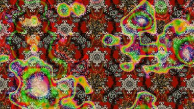 Egzotik çiçekler, kahverengi ve kırmızı renkler üzerine botanik, parlak klasik doğa. Klasik tropikal doğal elementlerin suluboya seti. Raster illüstrasyonu.