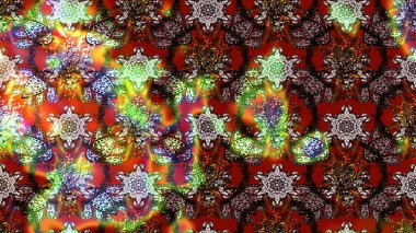 Renkli Bahar Teması eskiz kalıbı. Raster Modaya uygun kumaş deseni. Düz Çiçek Elementleri Tasarımı. Kahverengi ve kırmızı renkli şirin çiçek deseni.