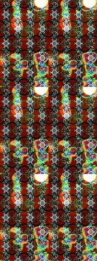 Manzaralı çiçek deseni. Üst manzara, yumuşak kahverengi ve kırmızı renk tarzı. Sevgililer günü ve tebrik kartı konsepti için şık bir davetiye. Çiçek kompozisyonu, el boyası, hassas şablon..