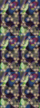 Raster illüstrasyonu. Kumaş, tekstil, duvar kağıdı baskısı için. Eski usul. Renkli desenli eskiz deseni, gri çiçekler ve dekoratif elementlerle. Taslak arkaplan.