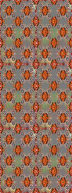 Arkaplan dokusu, duvar kağıdı, gri ve kahverengi renkli çiçek teması. Soyut etnik raster kusursuz desen. Kabile sanatı boho baskısı, klasik çiçek arkaplanı.