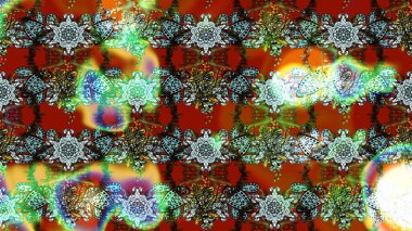 Renkli Yaz Temalı eskiz kalıbı. Güzel kumaş deseni. Raster Illustrasyon 'daki Çiçek Deseni' nin son moda çizimi. Düz Çiçek Elementleri Tasarımı.